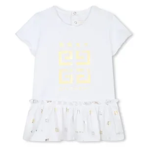 Givenchy Baby Girls White & Gold Dress