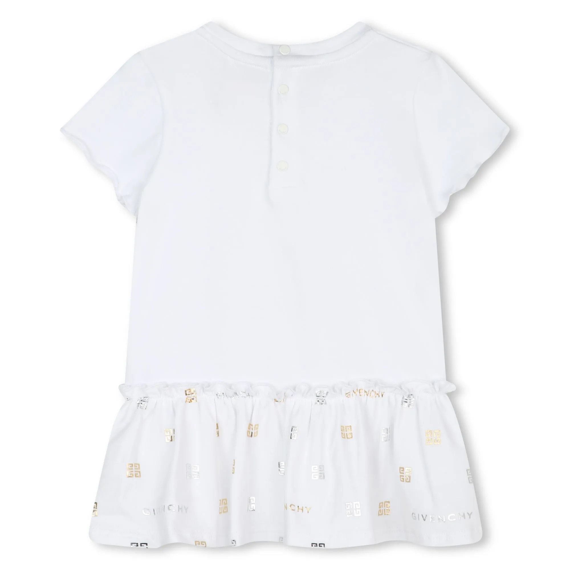 Givenchy Baby Girls White & Gold Dress