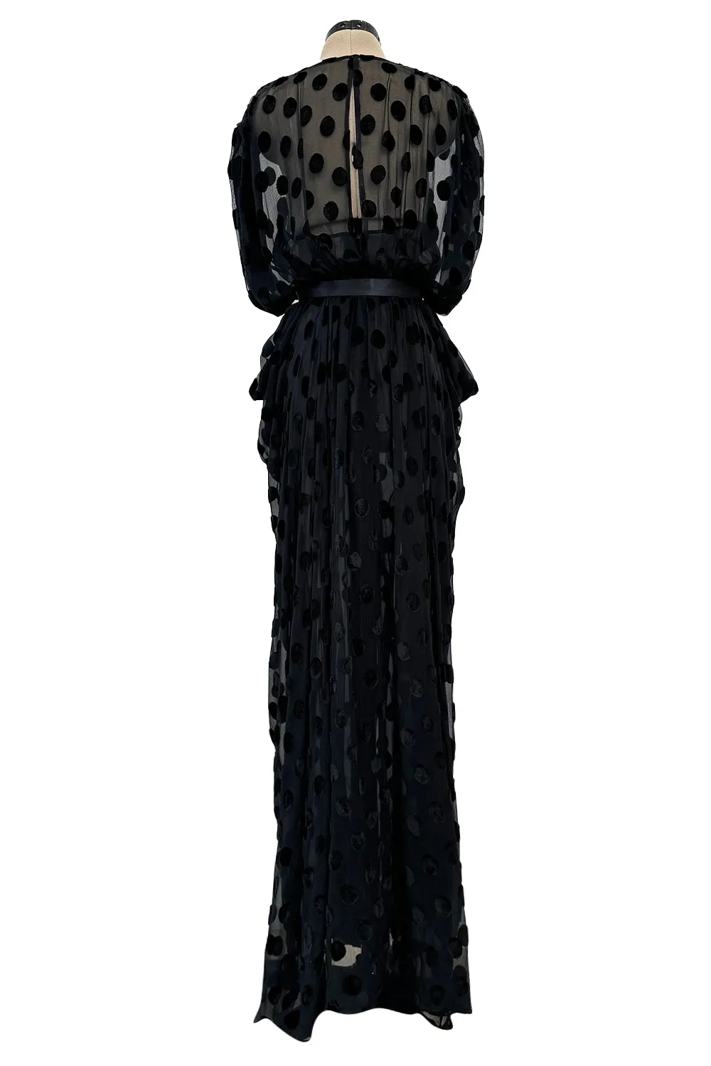 Givenchy Fall 1979 Black Silk & Velvet with Inner Slip
