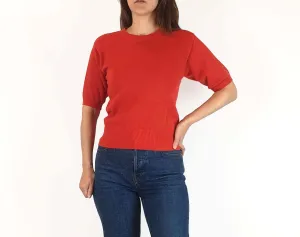 Gorman orange metallic knit top size 6 (fits 6-8)