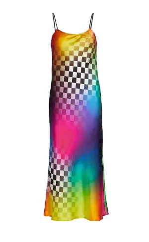 Gradient Tile Slip Dress