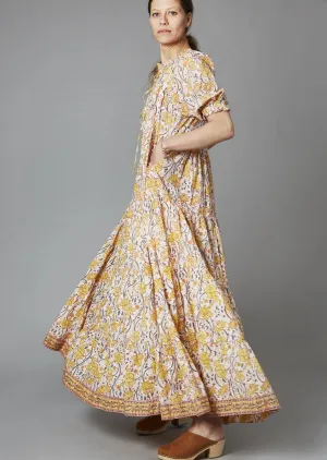Graziana Long Dress, Orchid Yellow