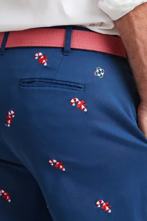 Harbor Pant Nantucket Navy with Candy Cane