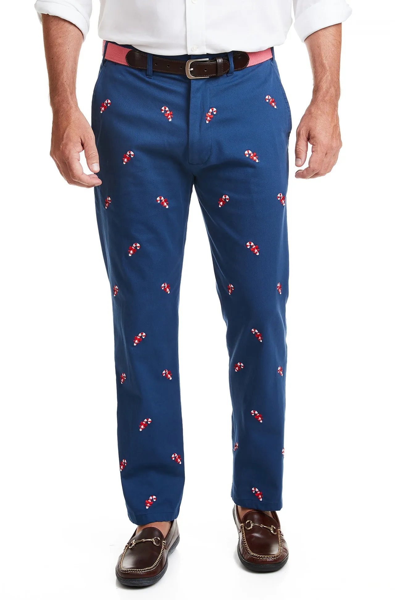 Harbor Pant Nantucket Navy with Candy Cane