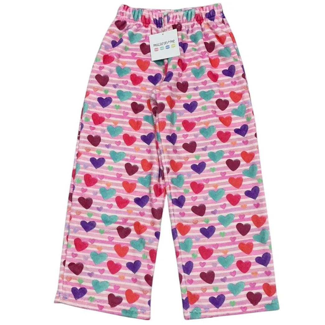 Heart Stripes Plush Pants