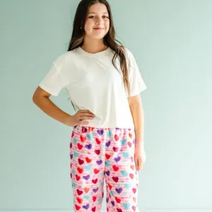 Heart Stripes Plush Pants