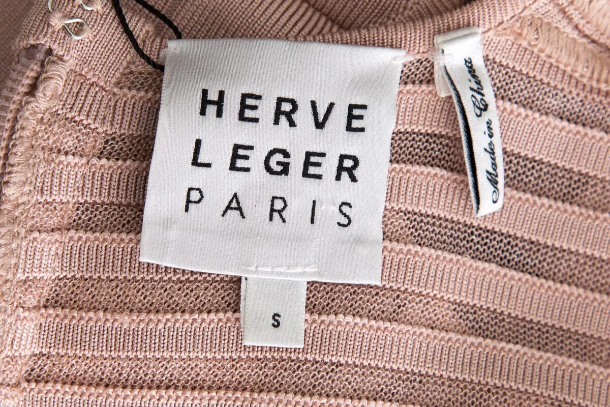 Herve Leger Blush pink Dress SZ S