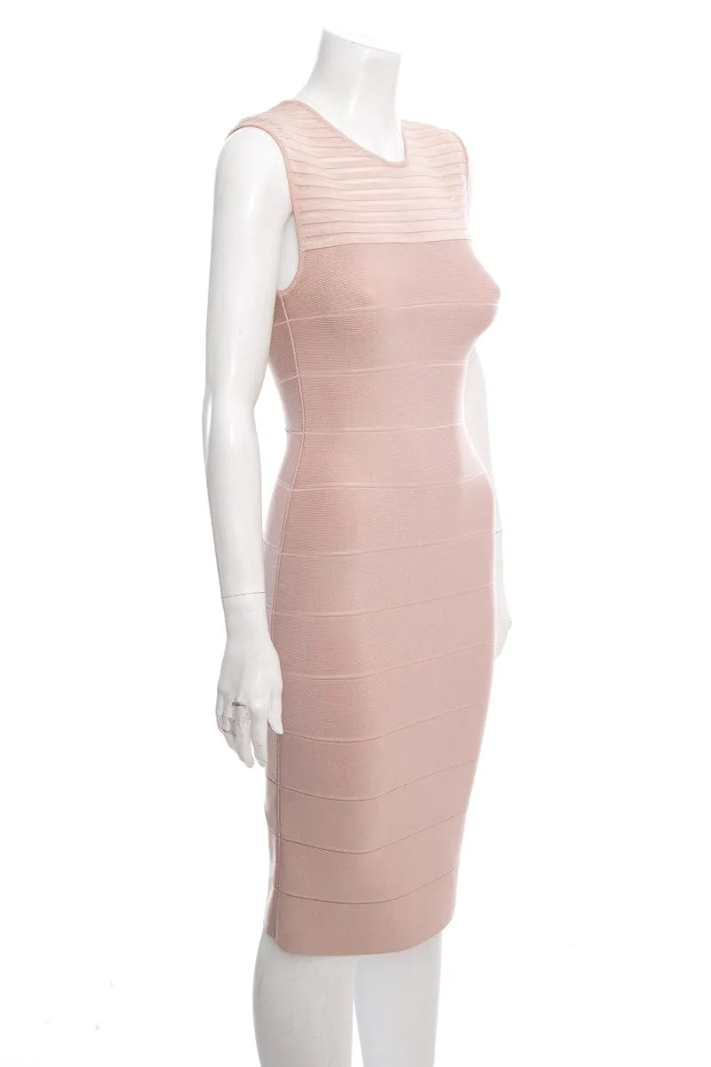 Herve Leger Blush pink Dress SZ S