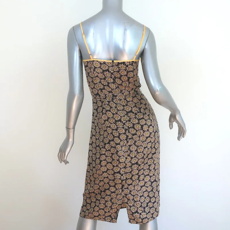 HVN Slip Dress Susan Daisy Print Silk Size 0