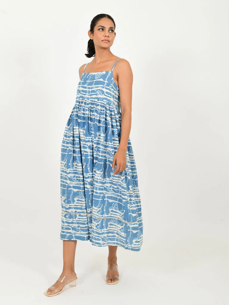 Indigo Splash Gather Dress