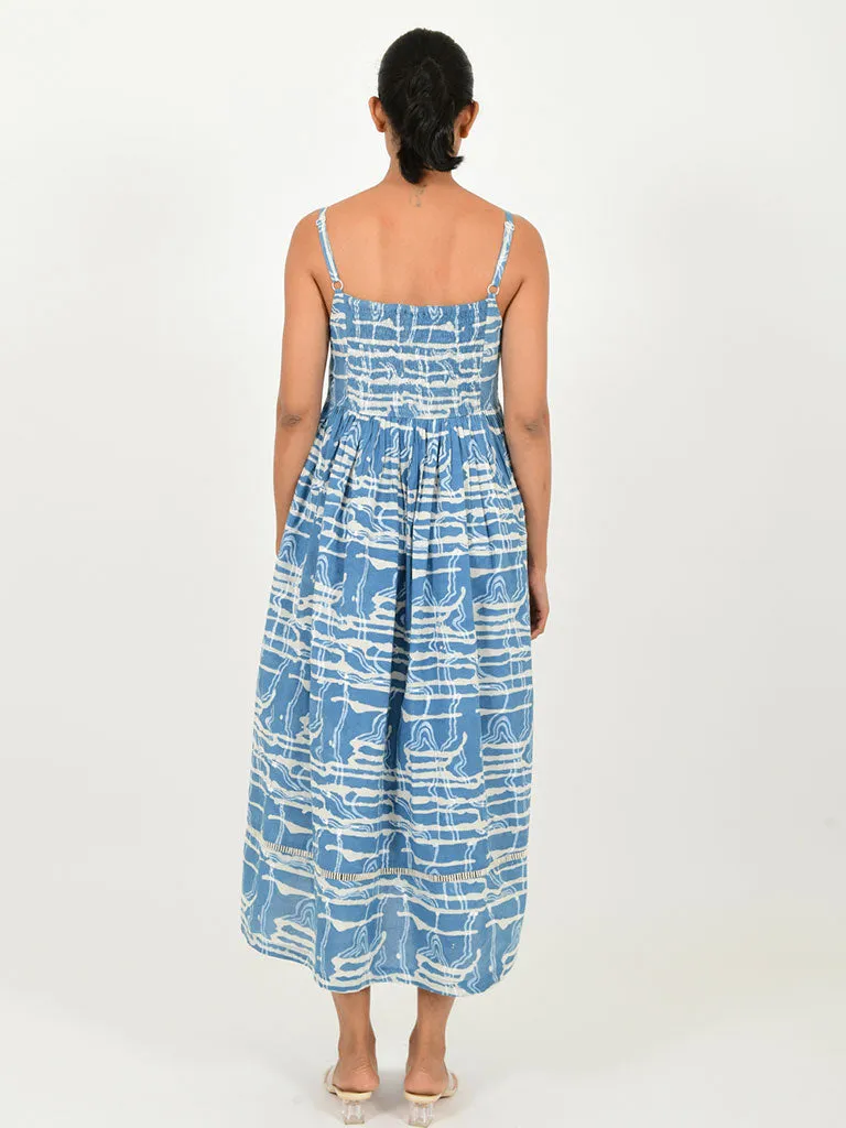 Indigo Splash Gather Dress