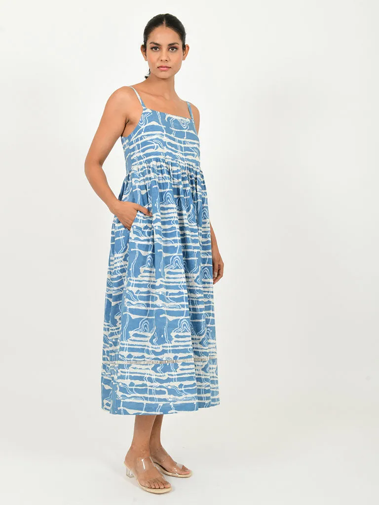 Indigo Splash Gather Dress