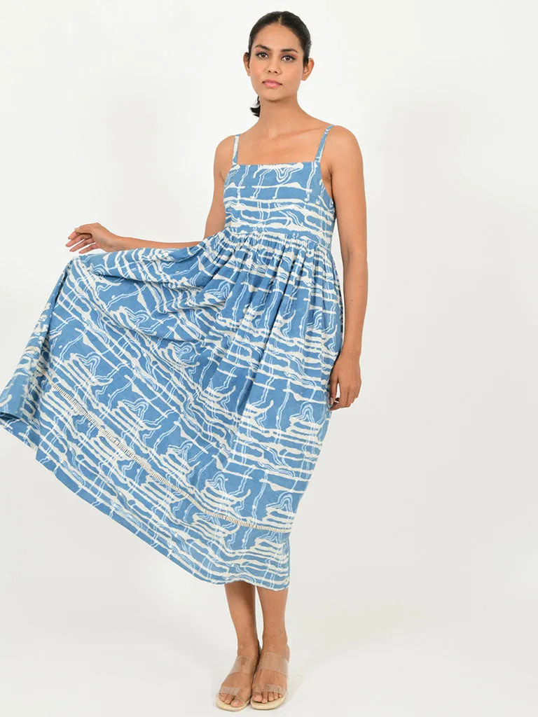 Indigo Splash Gather Dress