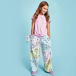 Iscream Bandana Patchwork Plush Pants
