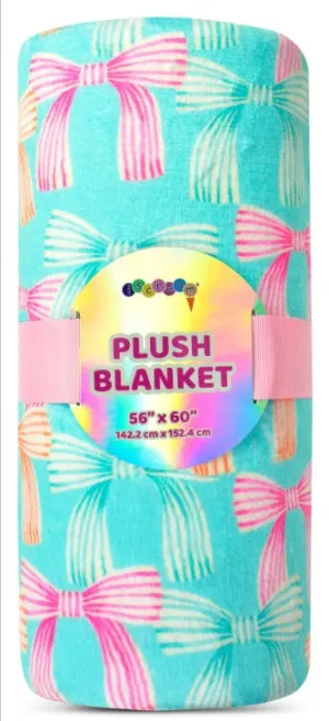 Iscream Beautiful Bows Plush Blanket