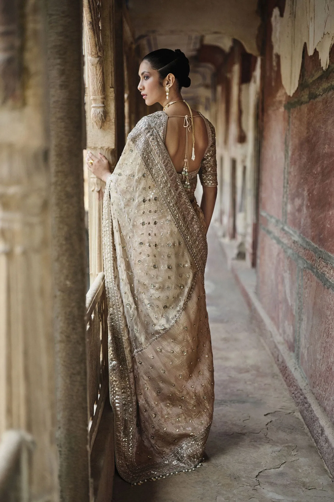 Ishama Handwoven Benarasi Silk Saree - Gold