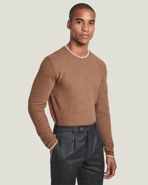 JACK VICTOR | Belvedere Crew Neck Sweater | Camel