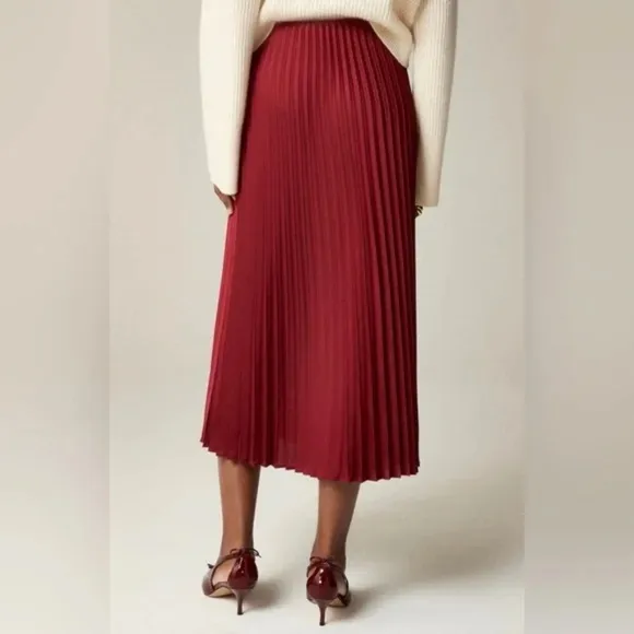 J.Crew Gwyneth Pleated Slip Skirt Size S