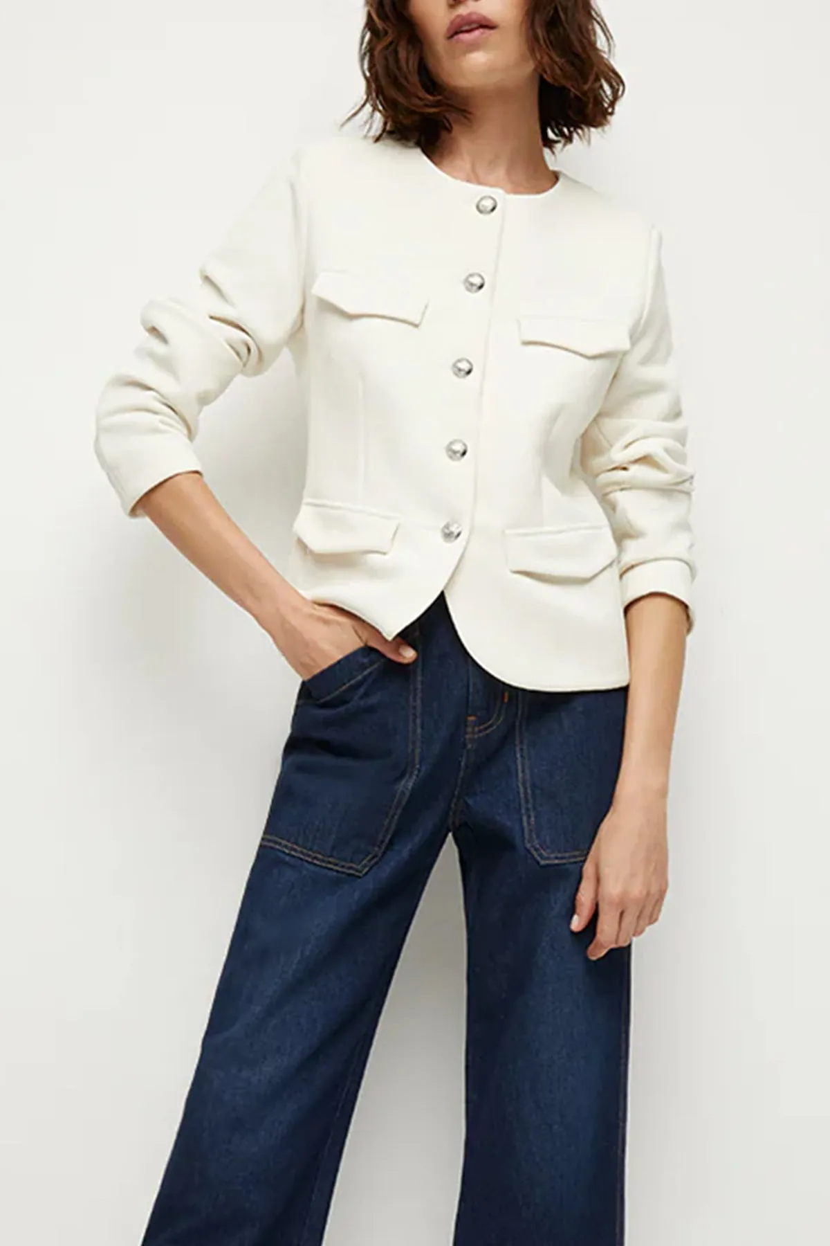 Kensington Knit Jacket in Ivory