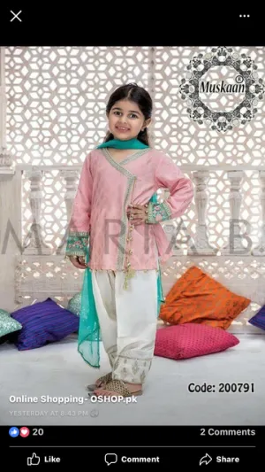 Kids Angrakha on Cotton Fabric Model# Kids 5