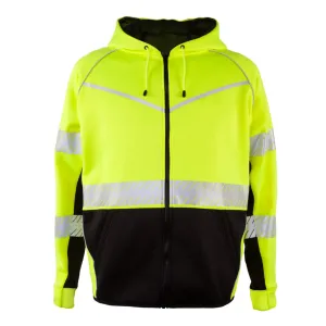 Kishigo Hoodie Sweatshirt, Zipper, Type R Class 3