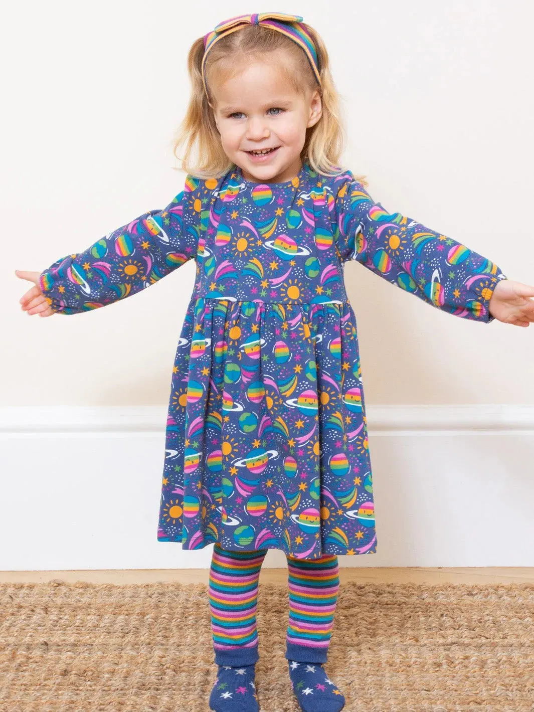 Kite Long Sleeved Dress - Starburst