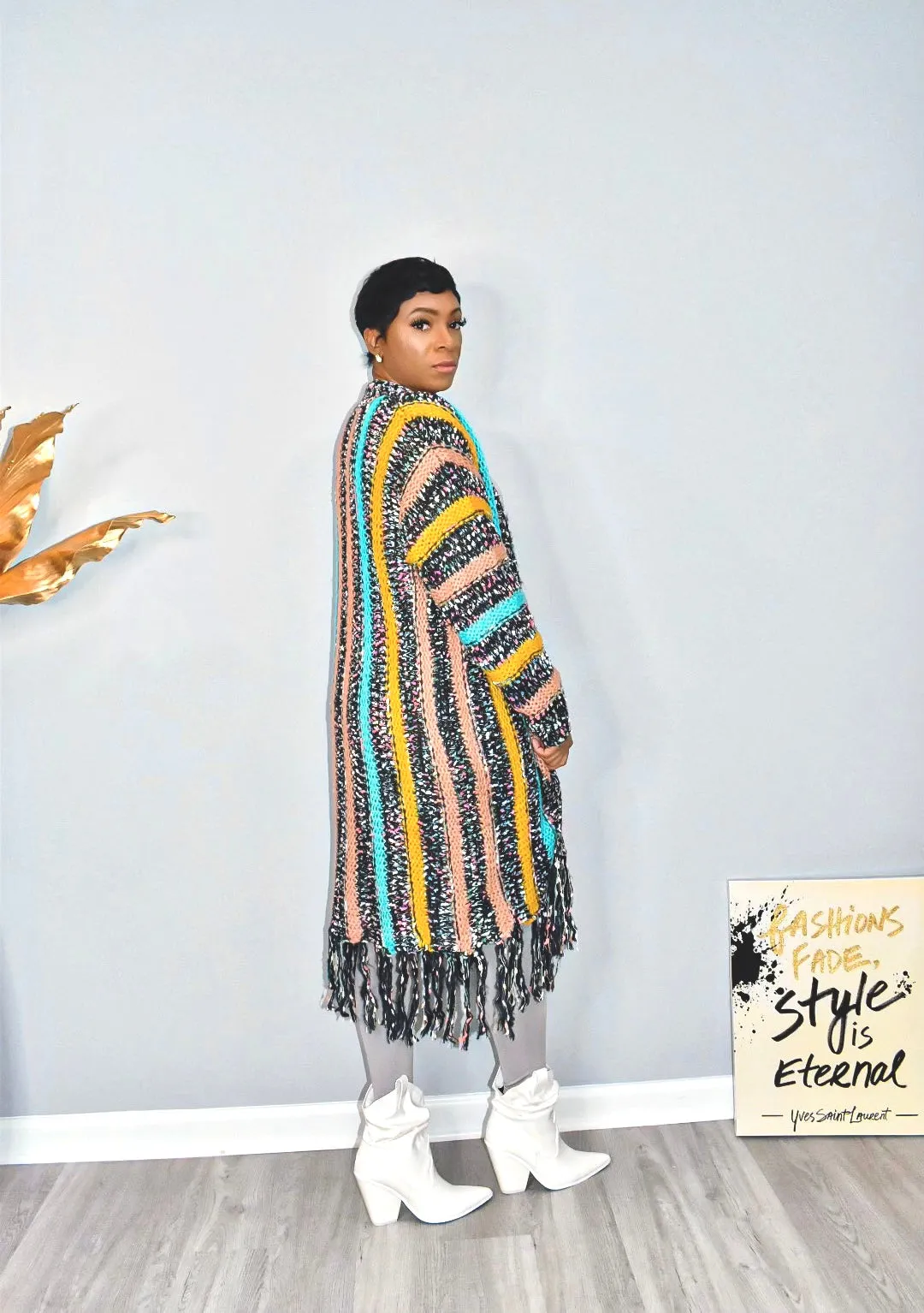 Knit Multi Colored Cardigan
