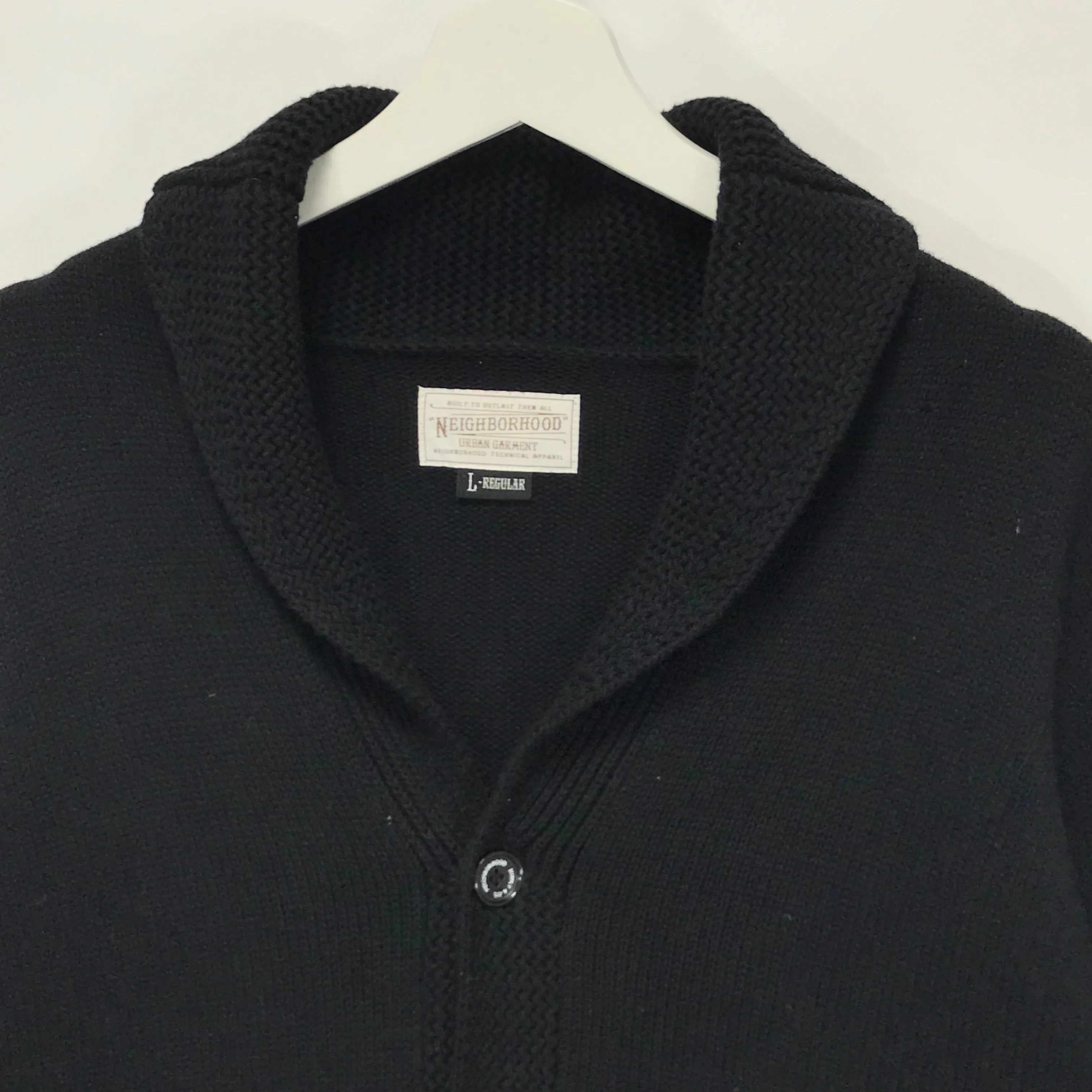 [L] Neighborhood Old Point Shawl Neck Cardigan Sweater