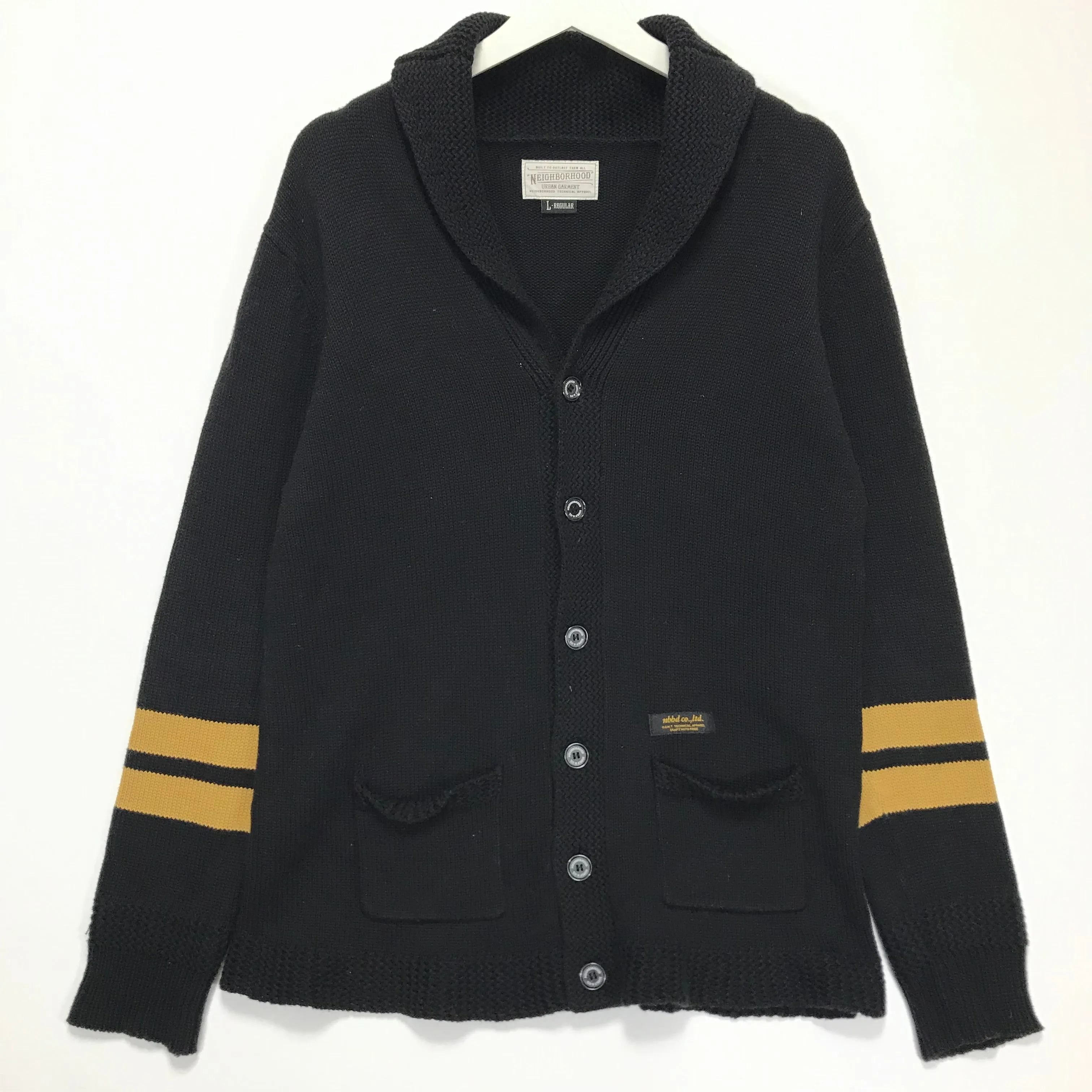 [L] Neighborhood Old Point Shawl Neck Cardigan Sweater