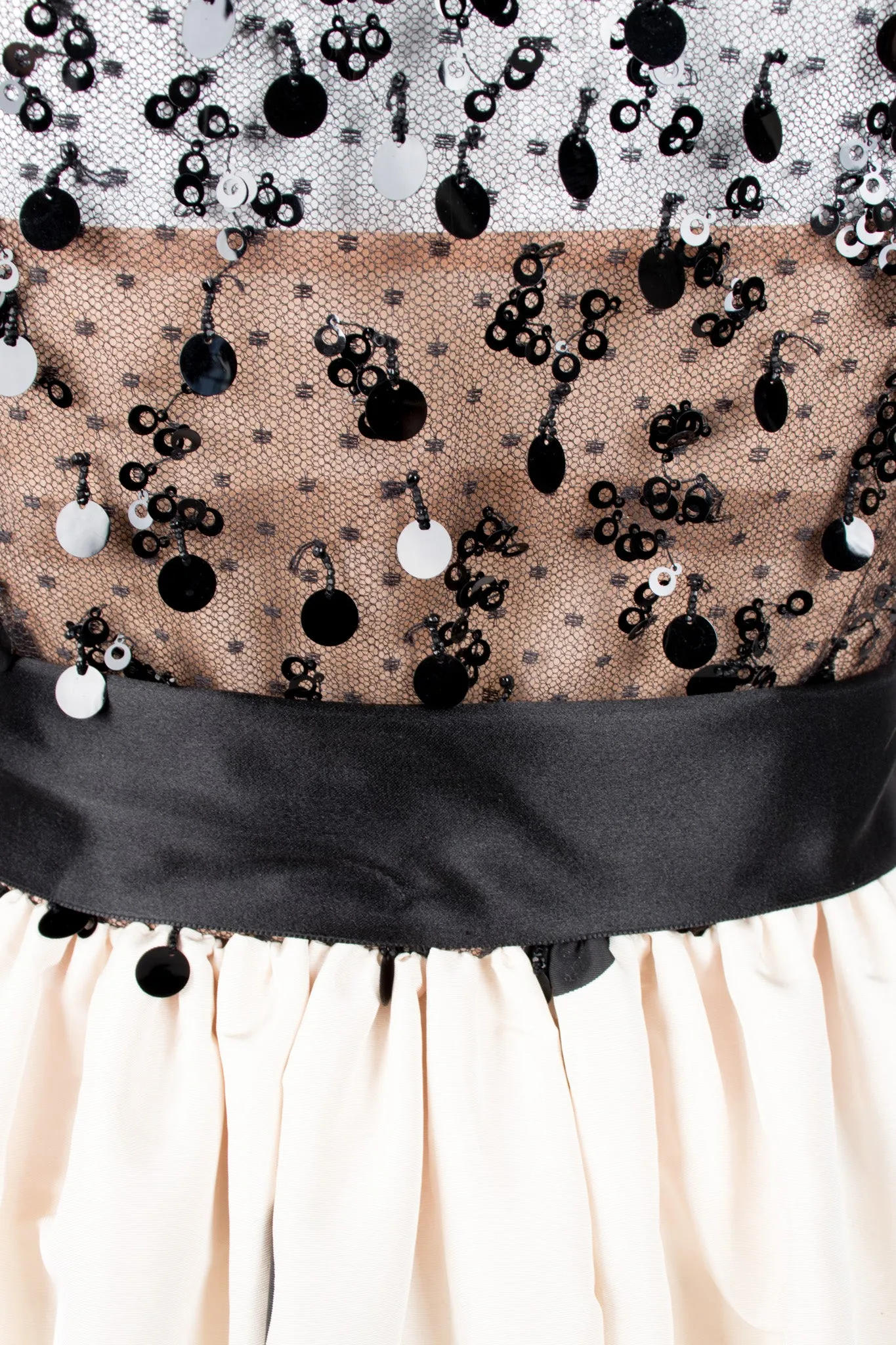 Lace Taffeta Dot Gown