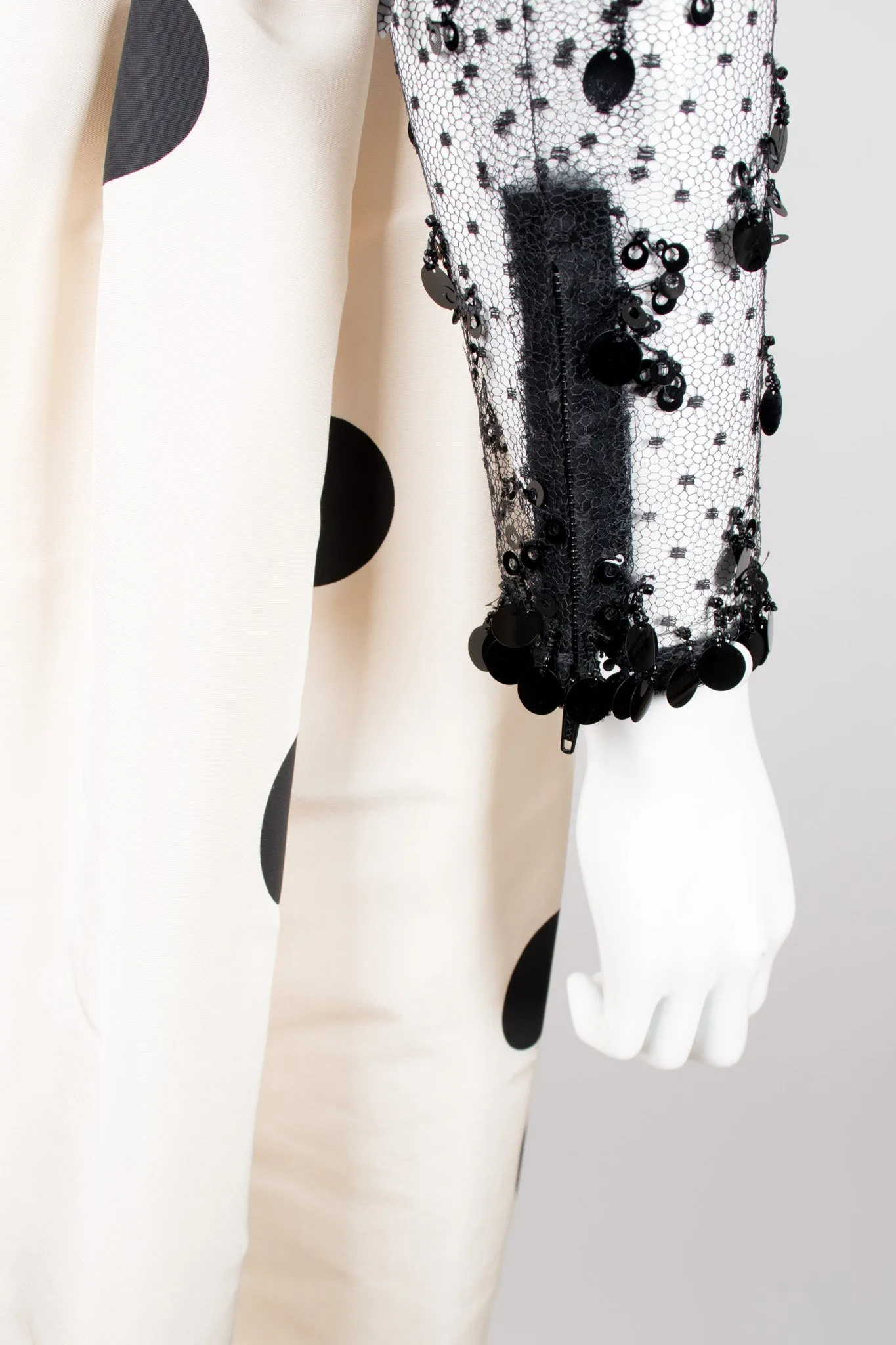 Lace Taffeta Dot Gown