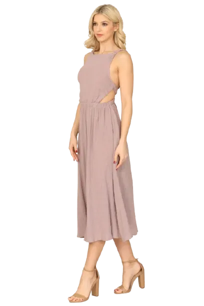 Lilac Strappy Backless Side Cut Out Dress - Pack of 5