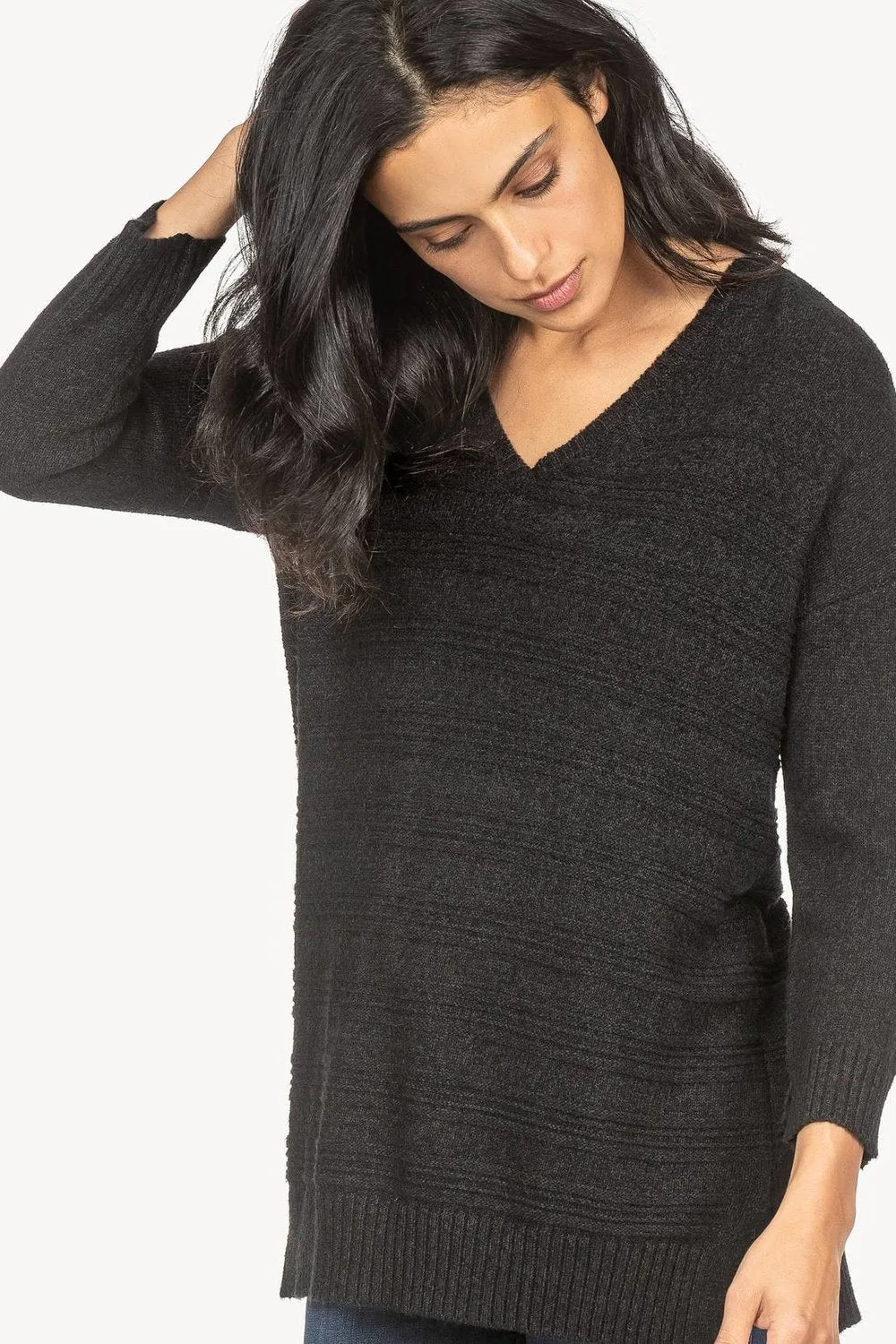 Lilla P V-Neck Tunic Sweater