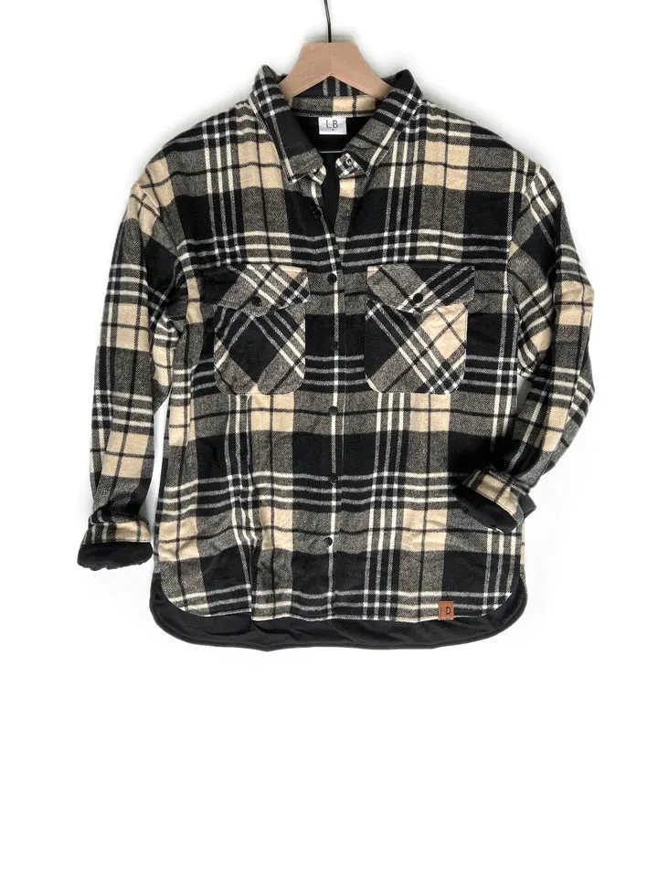Little Bipsy Adult Flannel Shacket - Toasty