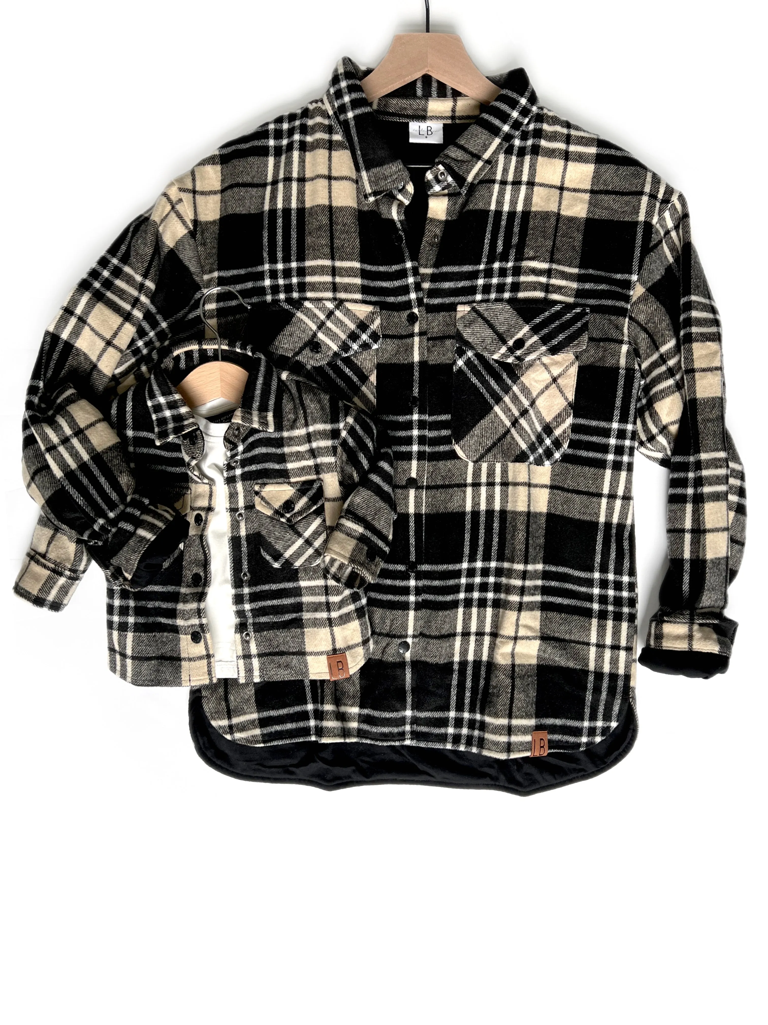 Little Bipsy Adult Flannel Shacket - Toasty