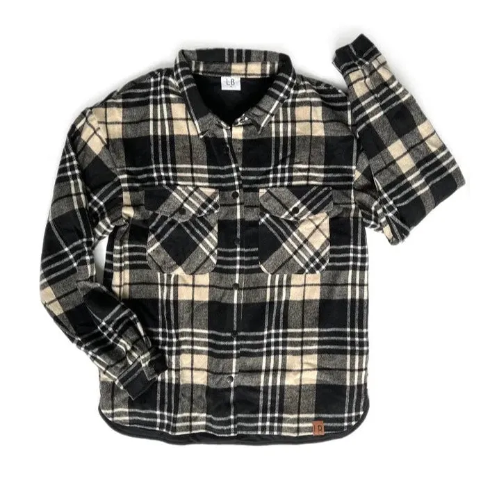 Little Bipsy Adult Flannel Shacket - Toasty