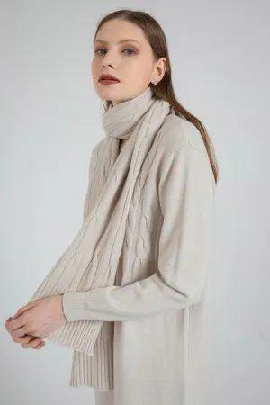 Long Sleeve Sweater Dress and Scarf