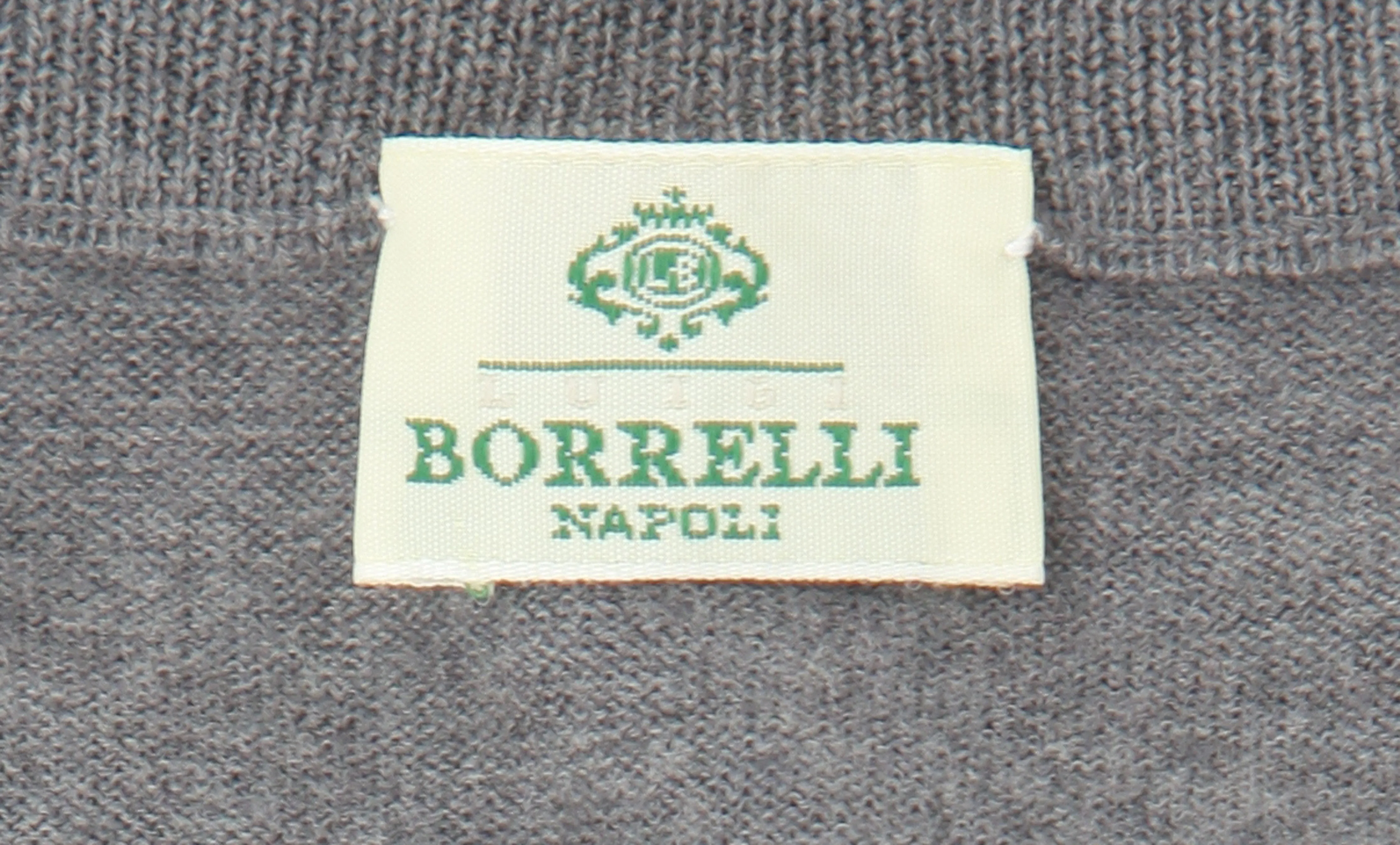 Luigi Borrelli Gray V-Neck Sweater