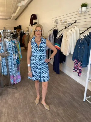 Lulu B Blue Sleeveless Swing Dress