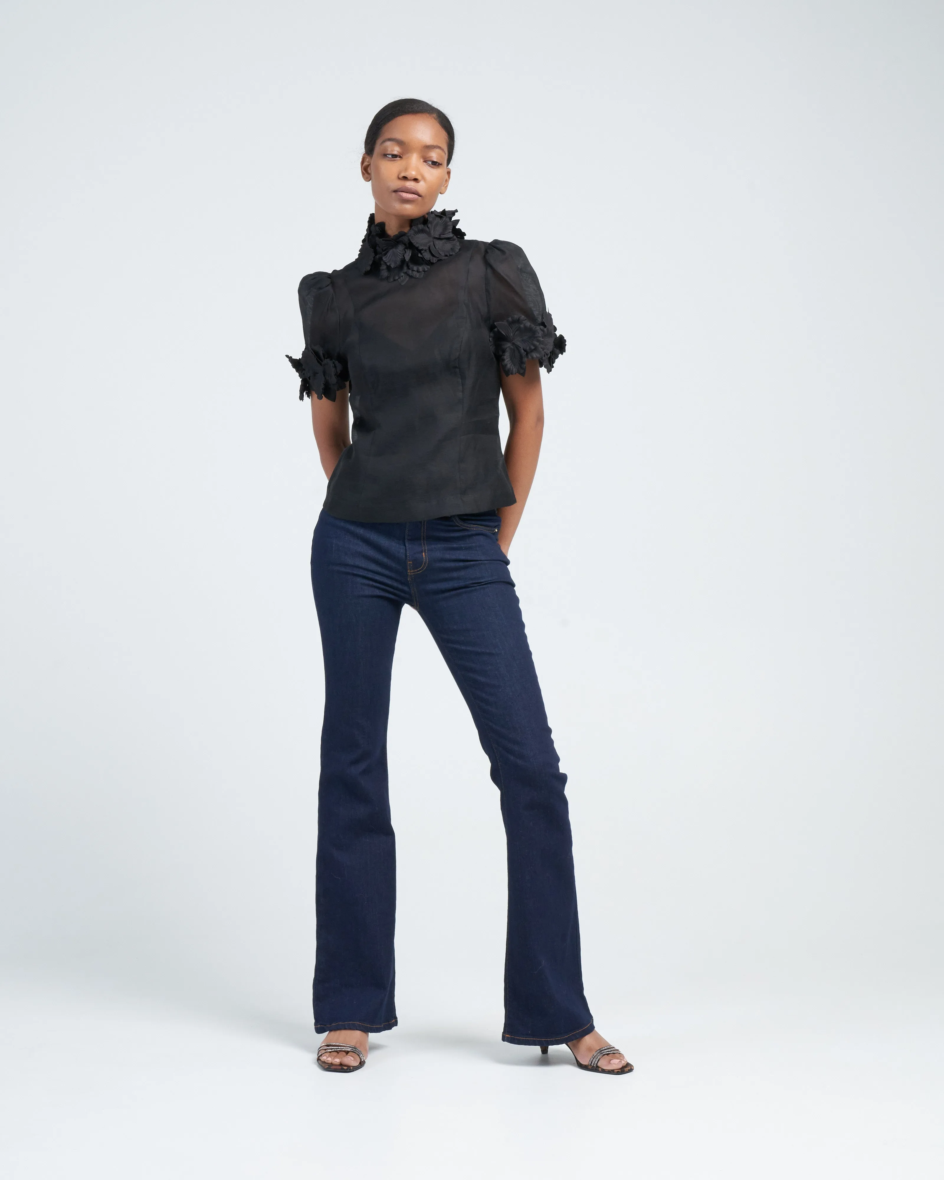 luminosity liftoff flower top - black