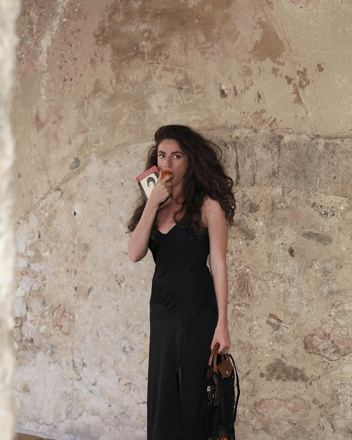 Mae Slip Dress / Black Silk