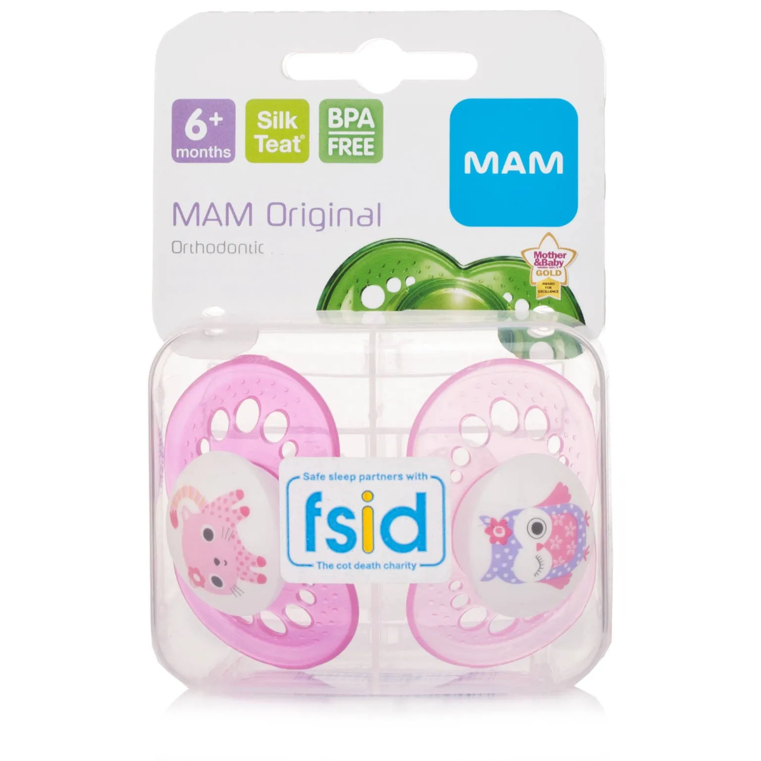 Mam Original 6  Month Soother Pink