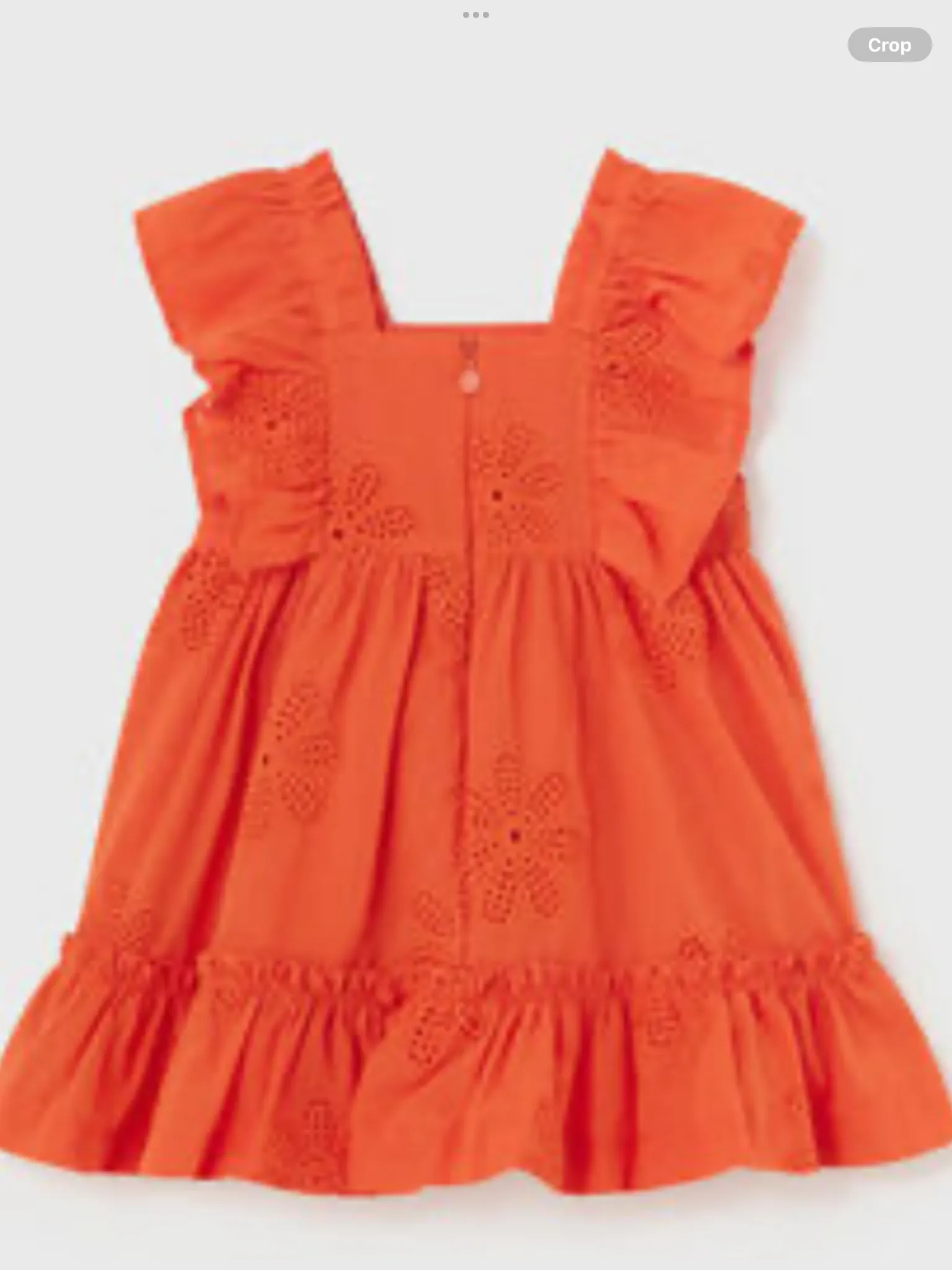 Mayoral orange embroidered dress summer 24 01242097