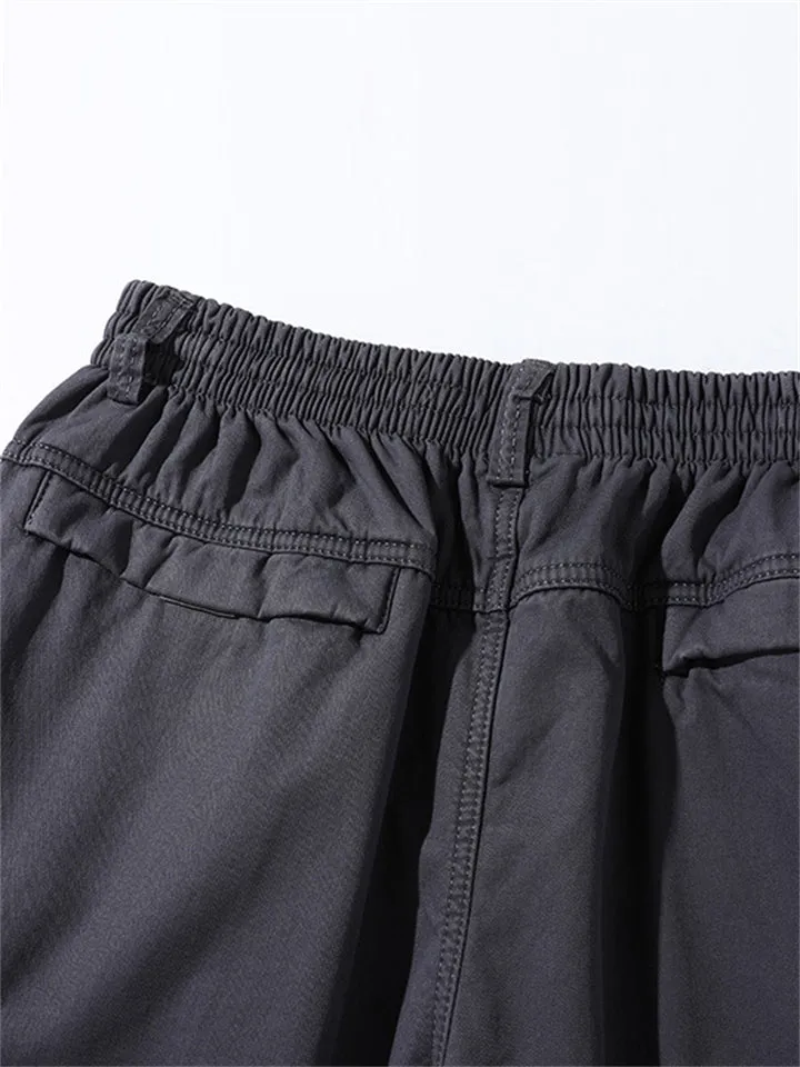 Men's Winter Keep Warm Plush Straight Leg Cargo Pants