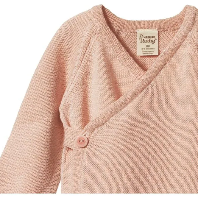 Merino Knit Kimono Jacket - Rose Dust