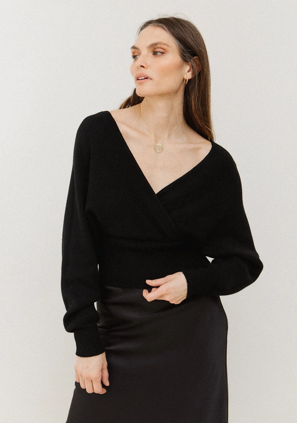 Midi Satin Slip Skirt