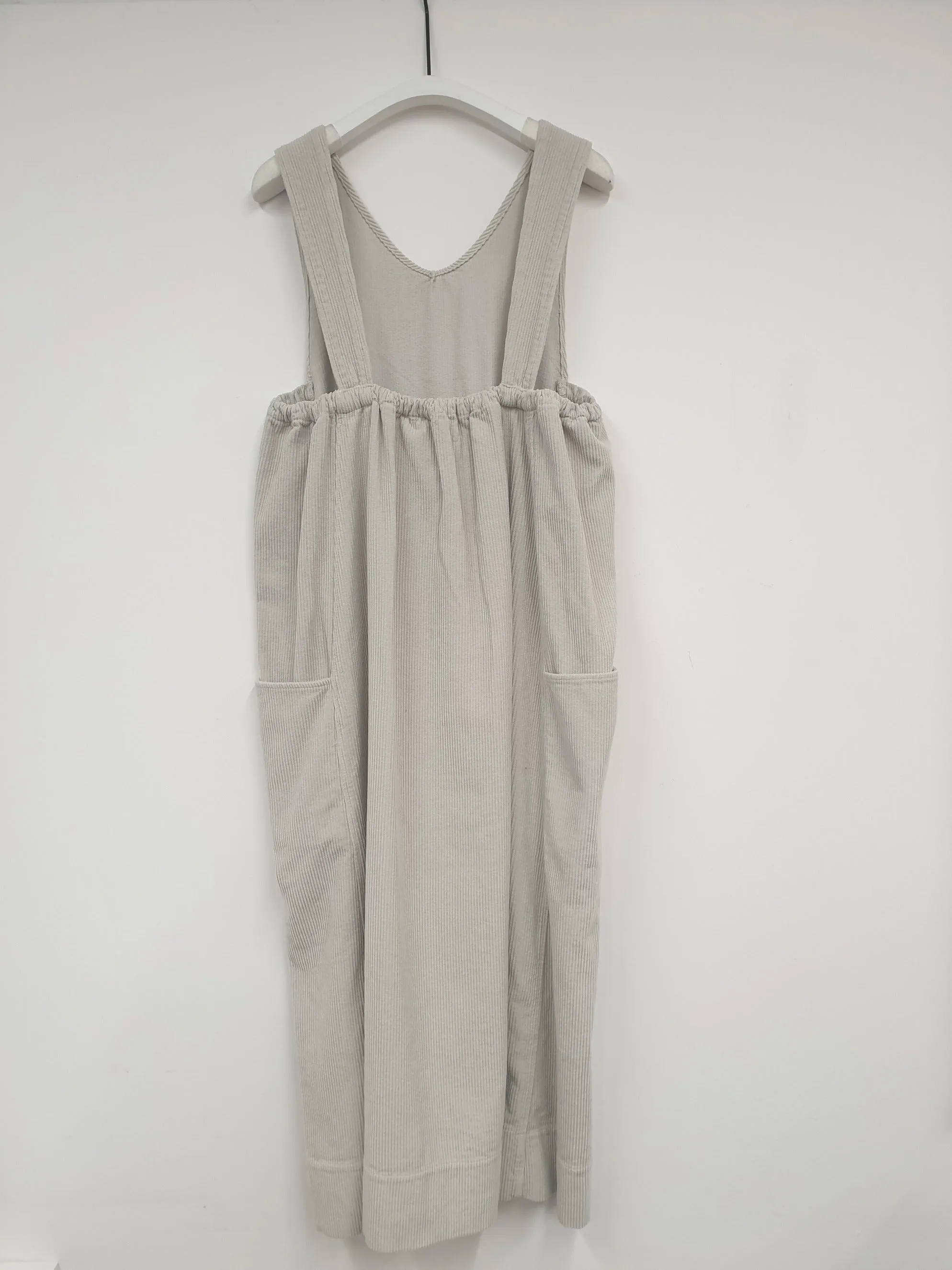Nandina Organic Cotton Cord Dress in Stone