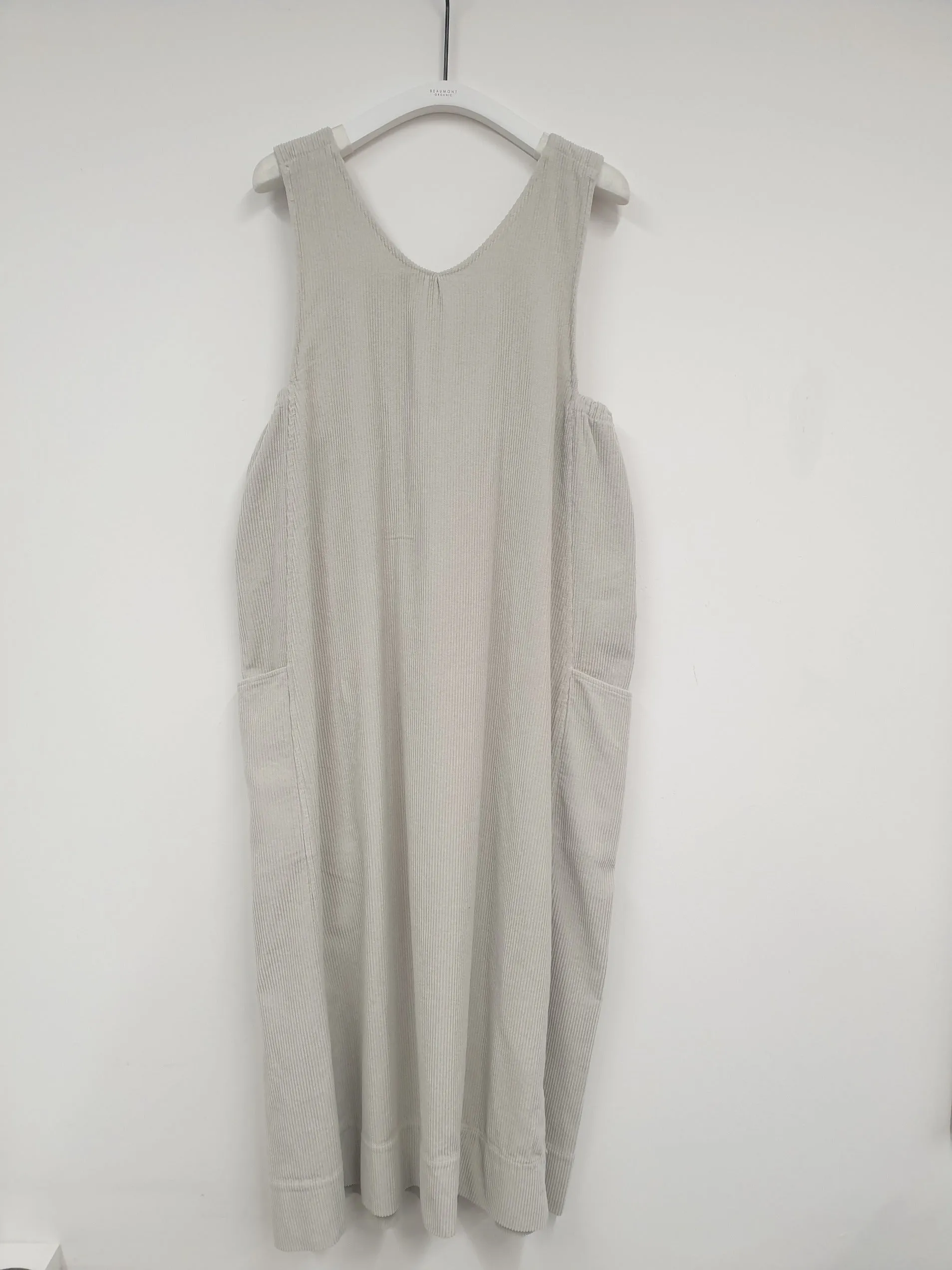 Nandina Organic Cotton Cord Dress in Stone