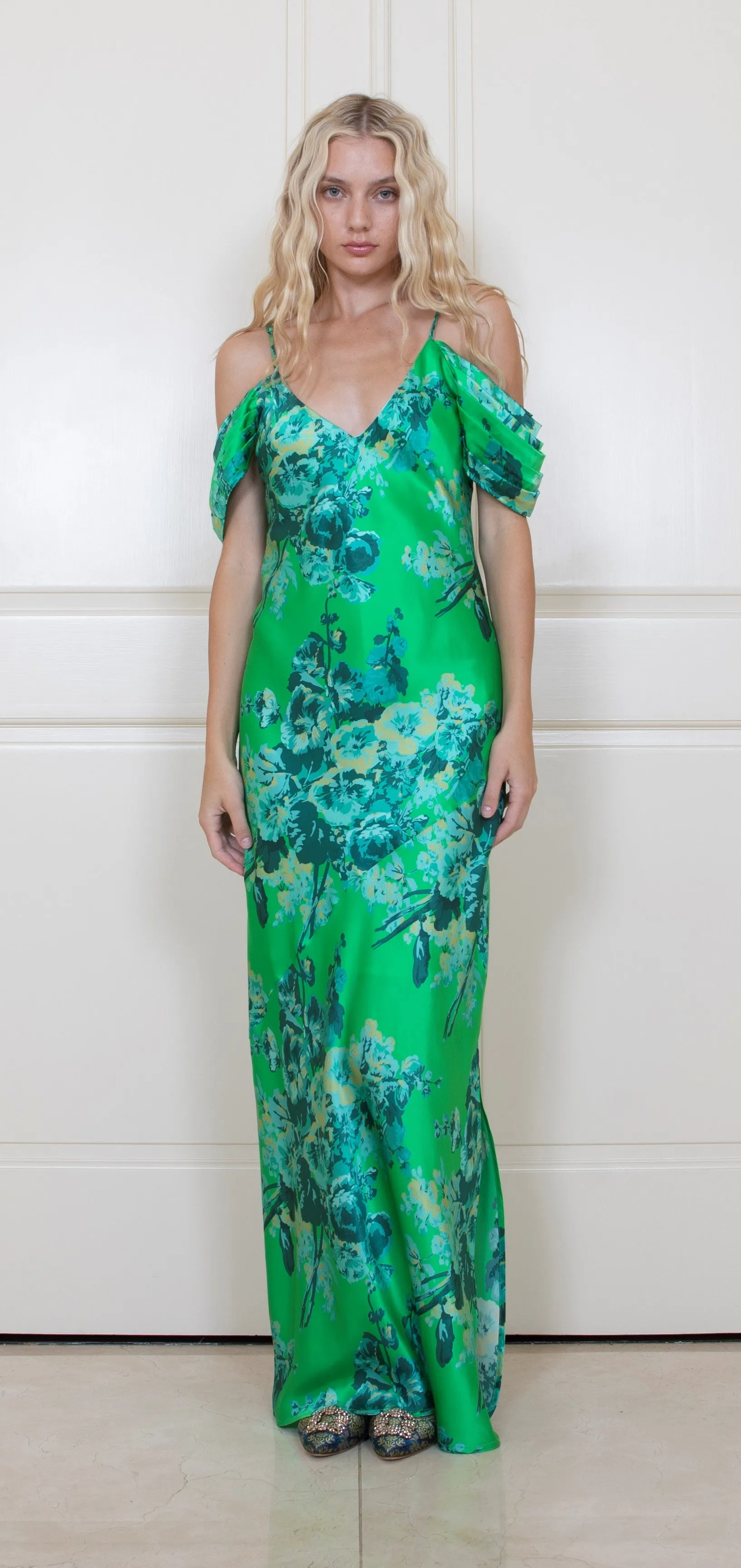 Napa Noa Long Slip Dress Apple Green