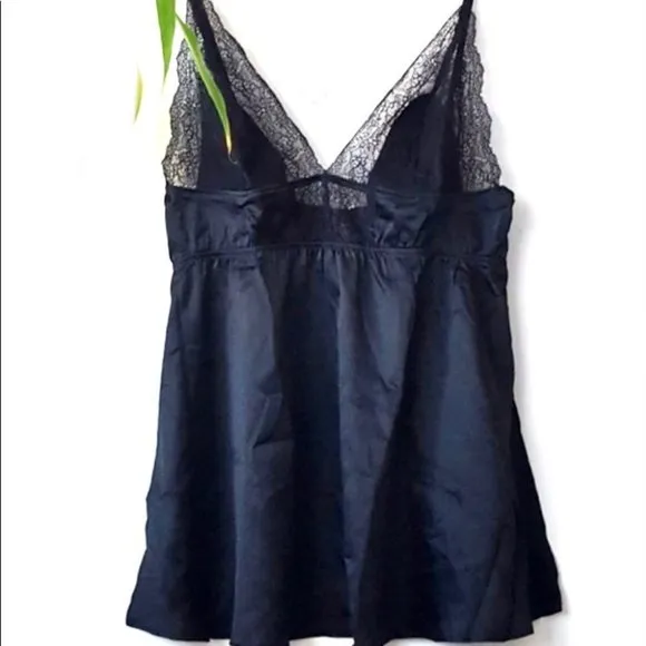 New Very Sexy DREAM ANGELS Lace-trim Satin Slip Babydoll Nighty Night gown